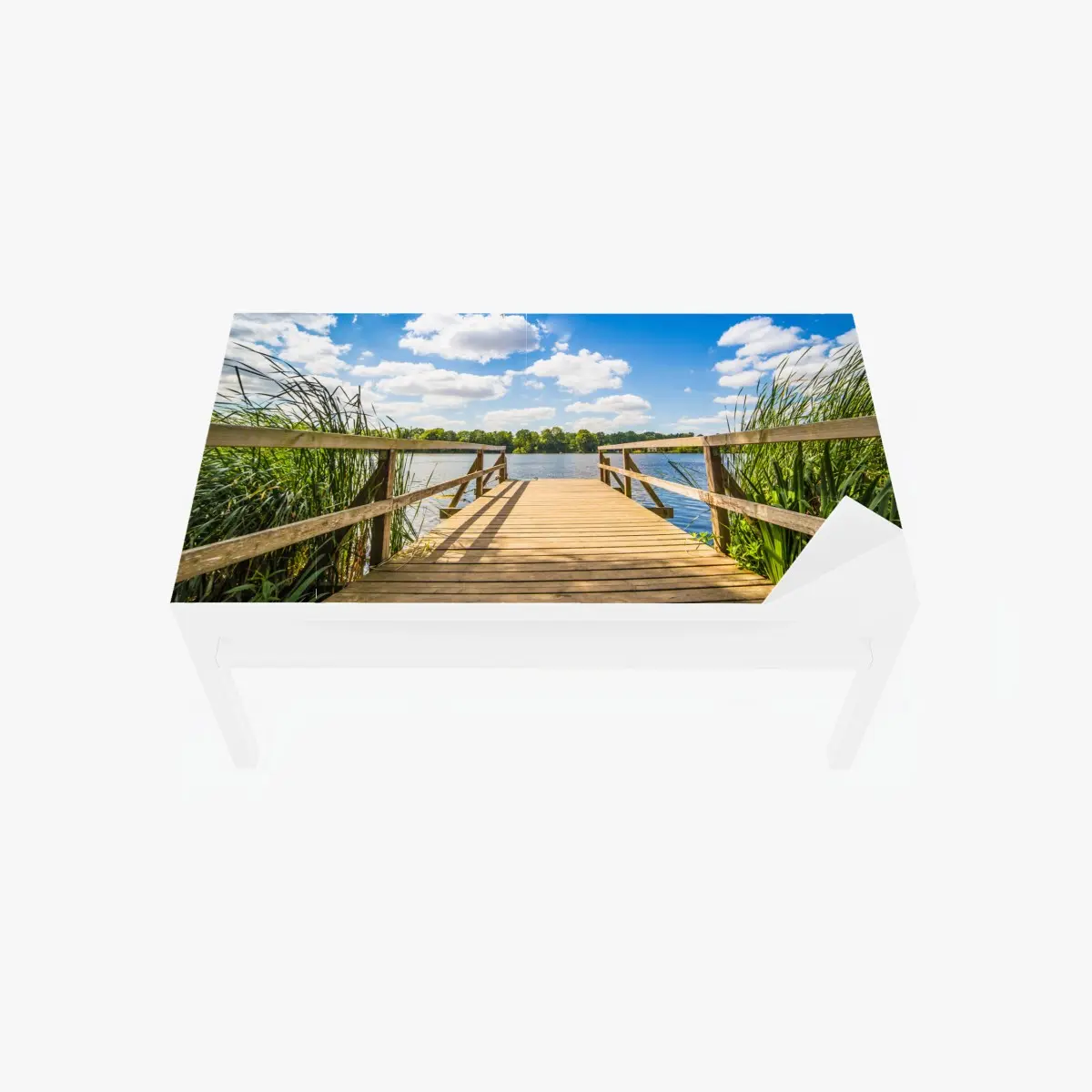Tischaufkleber und Schreibtischaufkleber sonniger steg am see – Pixers®