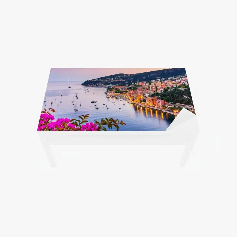 Tischaufkleber und Schreibtischaufkleber sonnenuntergang über Villefranche-sur-Mer