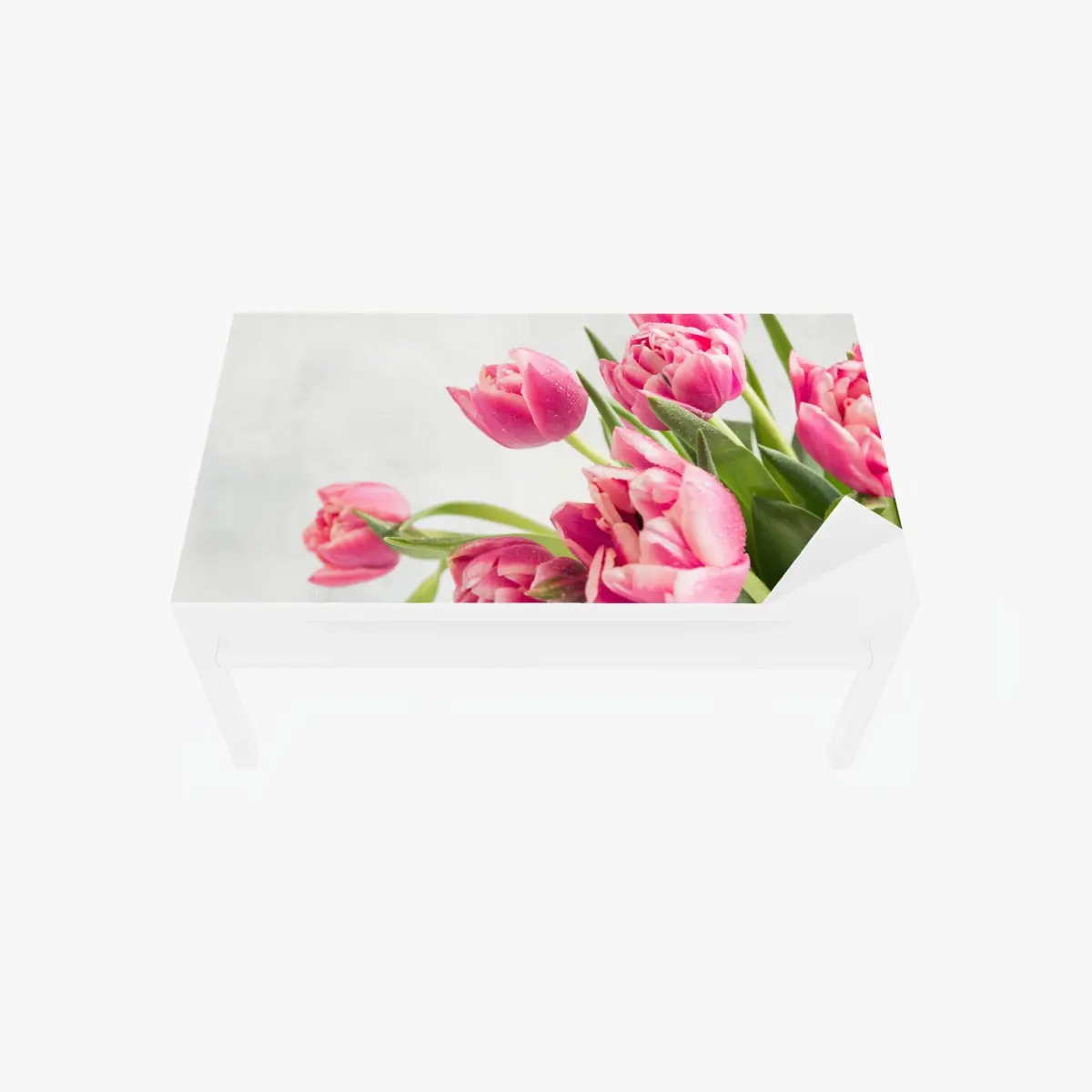 Tischaufkleber und Schreibtischaufkleber eleganter strauß rosa tulpen – Pixers®