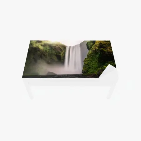 Tischaufkleber und Schreibtischaufkleber majestätischer wasserfall Skogafoss – Pixers®