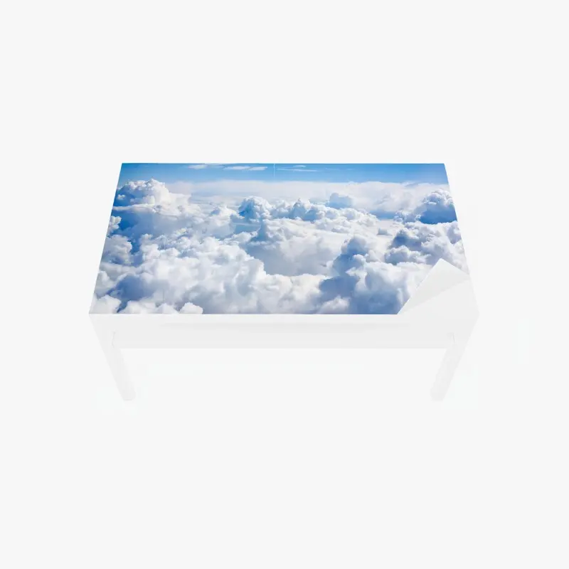 Tischaufkleber und Schreibtischaufkleber ruhige wolkenlandschaft am blauen himmel