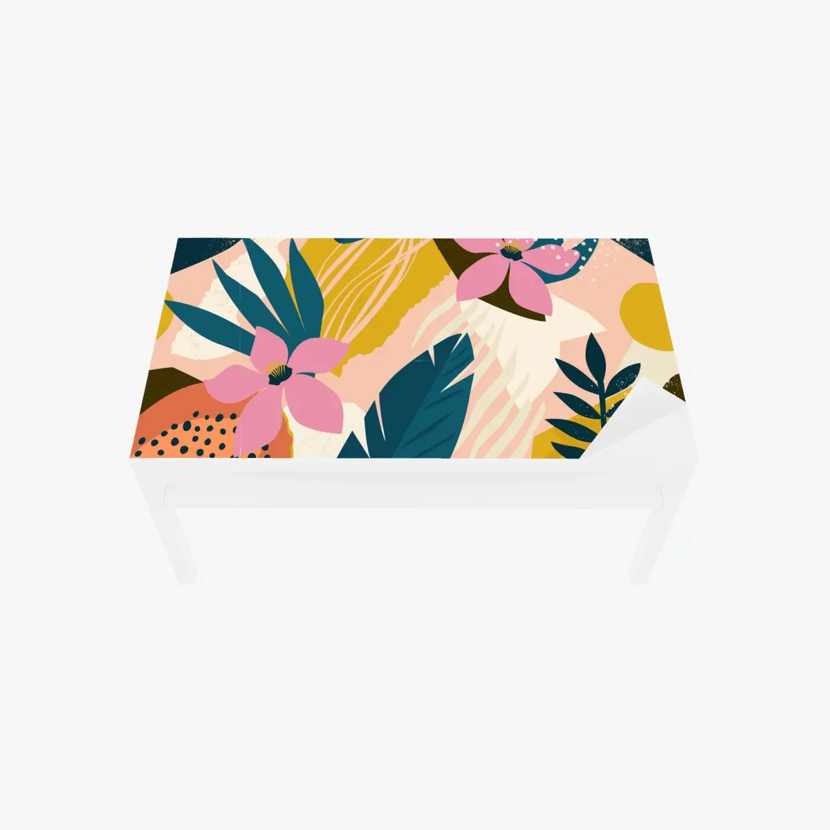 Tischaufkleber und Schreibtischaufkleber tropisches abstraktes blumenmotiv – Pixers®