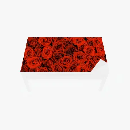 Tischaufkleber und Schreibtischaufkleber prächtiger strauß roter rosen – Pixers®