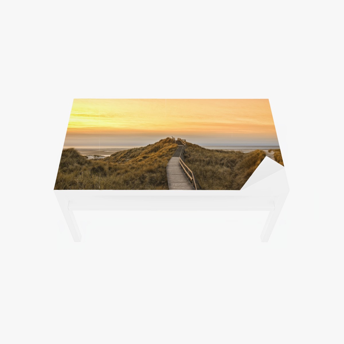 Tischaufkleber und Schreibtischaufkleber sonnenuntergang am strand von Amrum – Pixers®