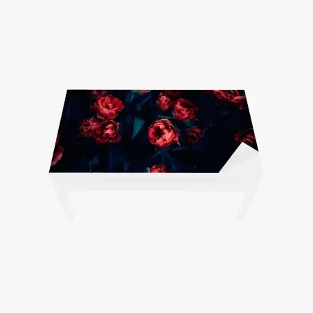 Tischaufkleber und Schreibtischaufkleber dunkler roter tulpenstrauß – Pixers®