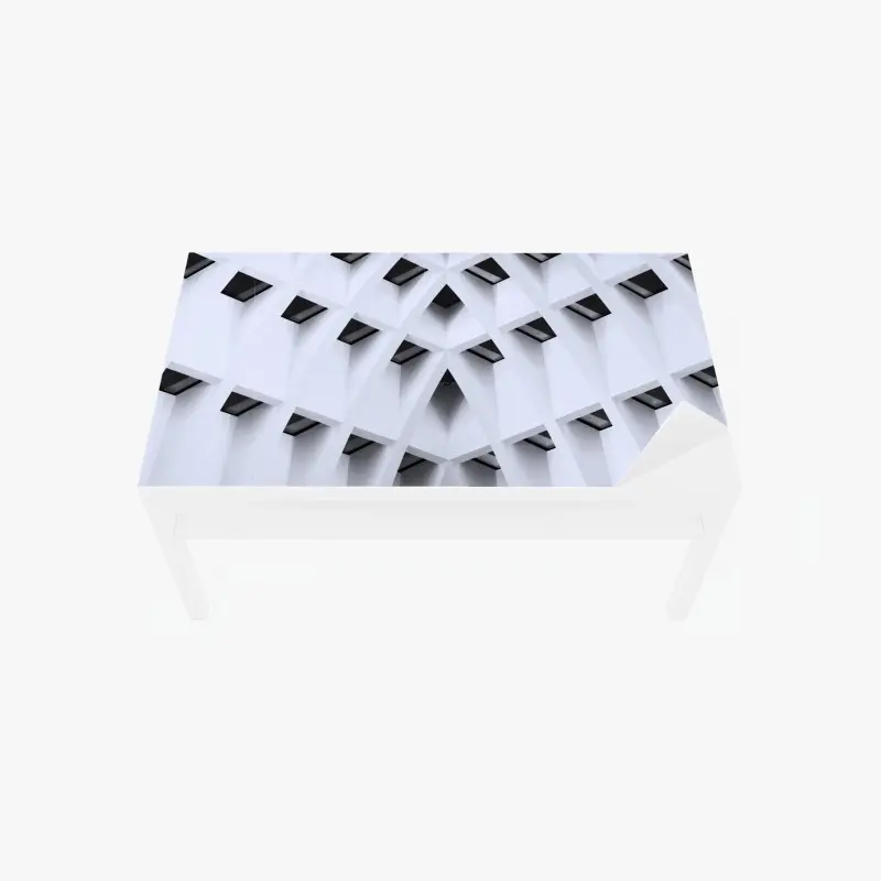 Tischaufkleber und Schreibtischaufkleber geometrisches gewölbtes deckenmuster