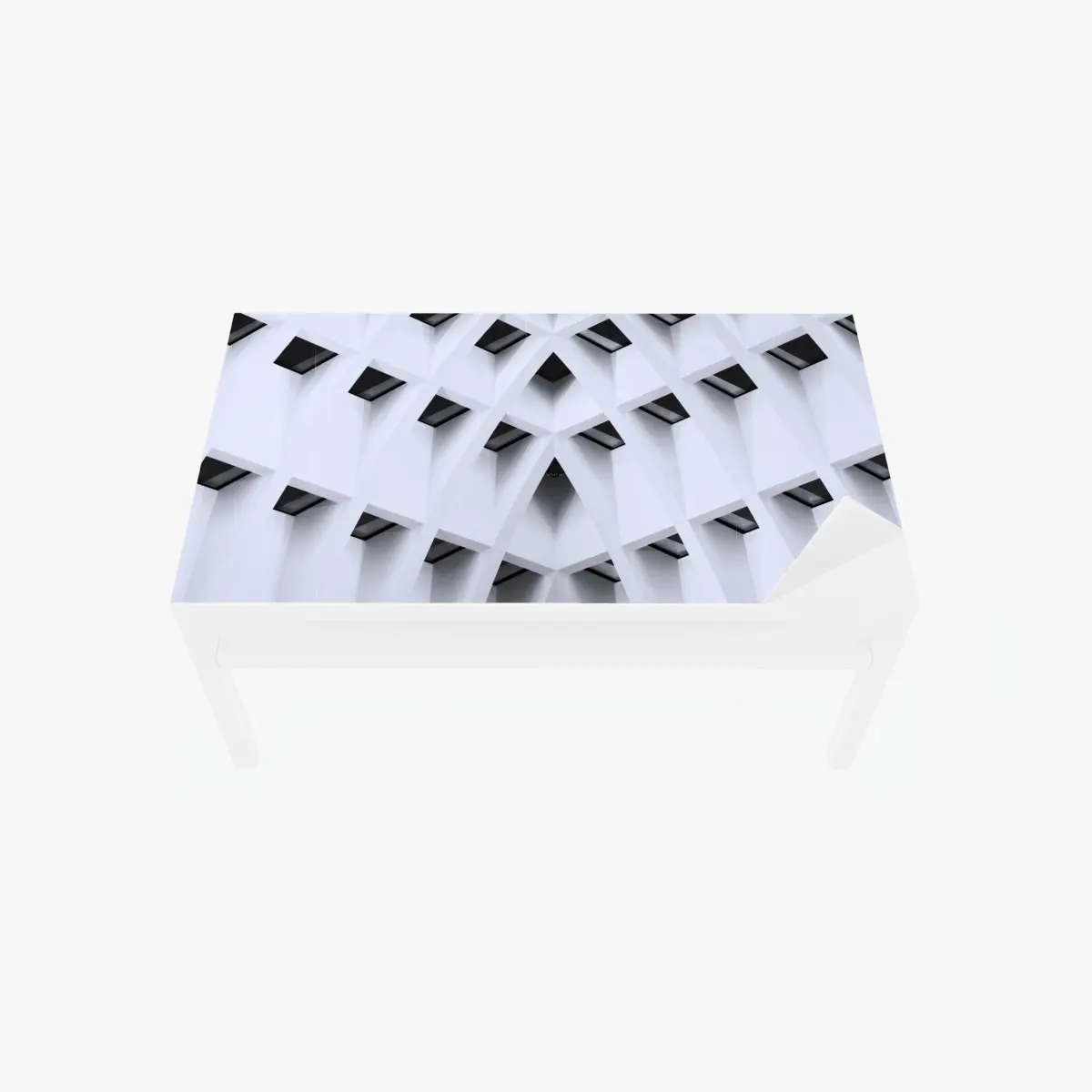 Tischaufkleber und Schreibtischaufkleber geometrisches gewölbtes deckenmuster – Pixers®