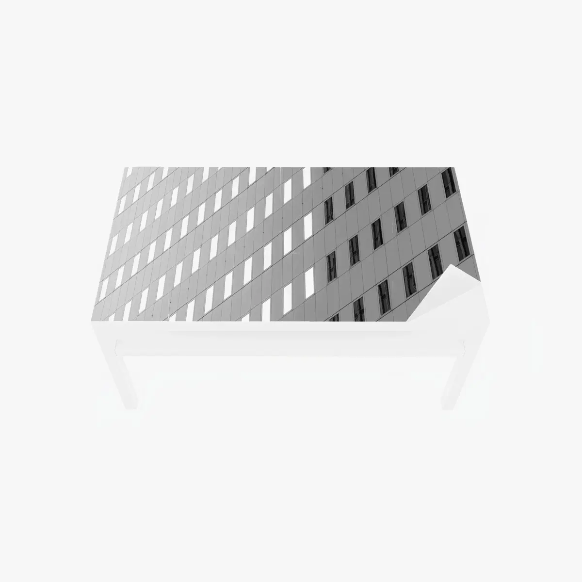 Tischaufkleber und Schreibtischaufkleber minimalistische fassadenstruktur mit geometrischem muster – Pixers®