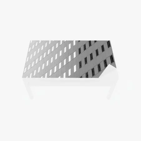 Tischaufkleber und Schreibtischaufkleber minimalistische fassadenstruktur mit geometrischem muster – Pixers®