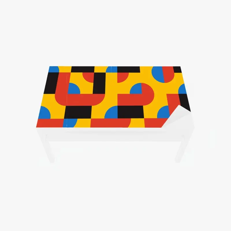 Tischaufkleber und Schreibtischaufkleber kräftiges geometrisches muster für die wand