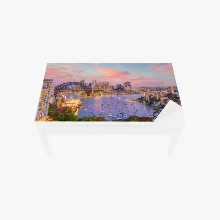 Tischaufkleber und Schreibtischaufkleber sonnenuntergang über Sydney – Pixers®