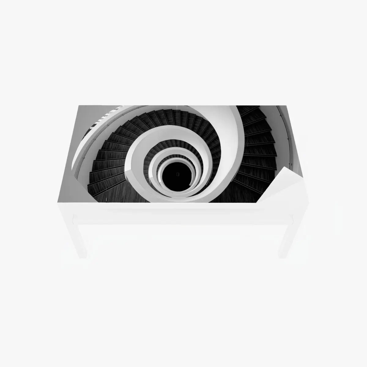 Tischaufkleber und Schreibtischaufkleber spiraltreppe in monochrom – Pixers®