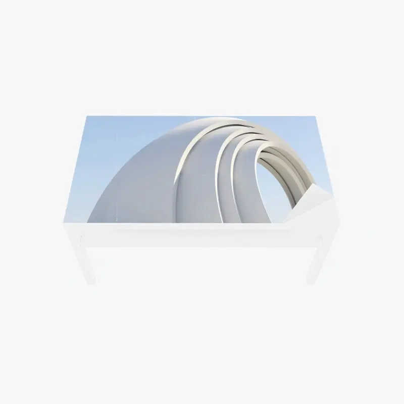 Tischaufkleber und Schreibtischaufkleber minimalistische bogenskulptur