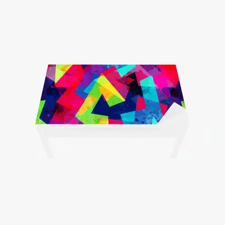 Tischaufkleber und Schreibtischaufkleber lebendige geometrische aquarell-collage – Pixers®