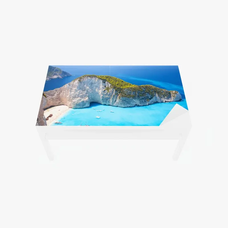 Tischaufkleber und Schreibtischaufkleber Navagio-Bucht türkisblauer strand, Zakynthos