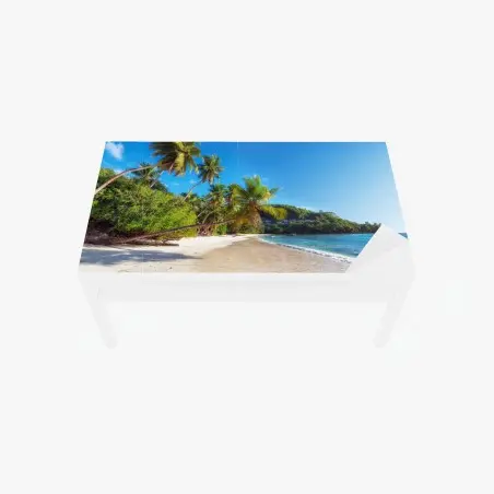 Tischaufkleber und Schreibtischaufkleber tropischer palmstrand – Pixers®