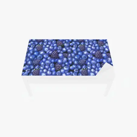 Tischaufkleber und Schreibtischaufkleber aquarellmuster mit blaubeeren und brombeeren – Pixers®