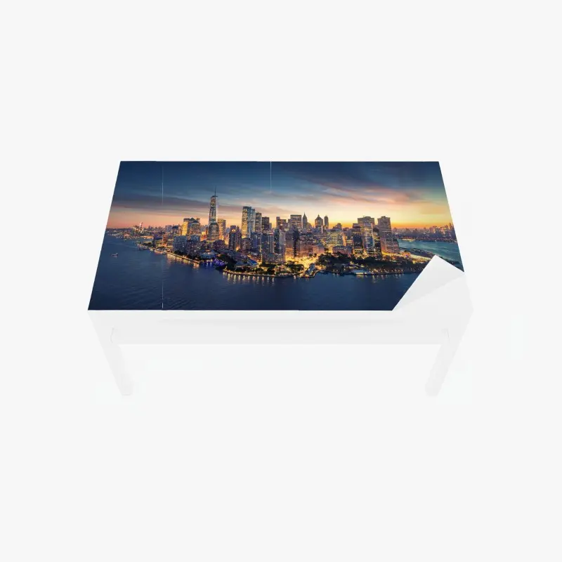 Tischaufkleber und Schreibtischaufkleber Manhattan panorama bei sonnenaufgang