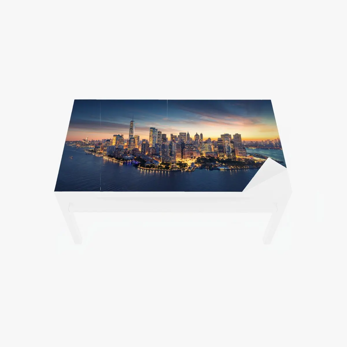 Tischaufkleber und Schreibtischaufkleber Manhattan panorama bei sonnenaufgang – Pixers®