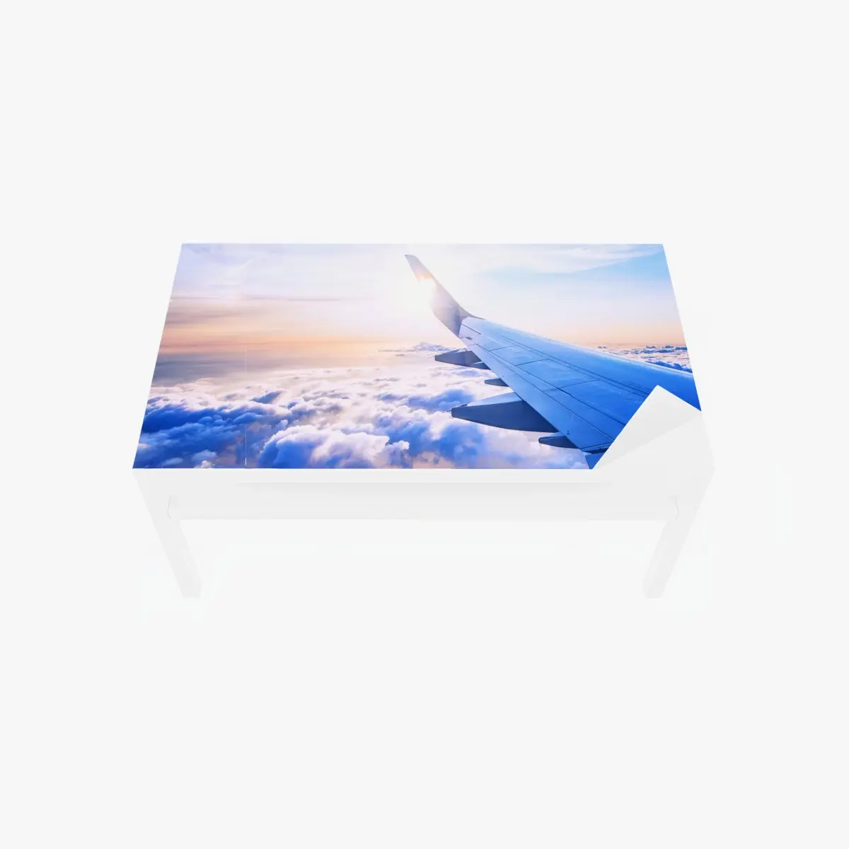 Tischaufkleber und Schreibtischaufkleber über den wolken luftaufnahme – Pixers®