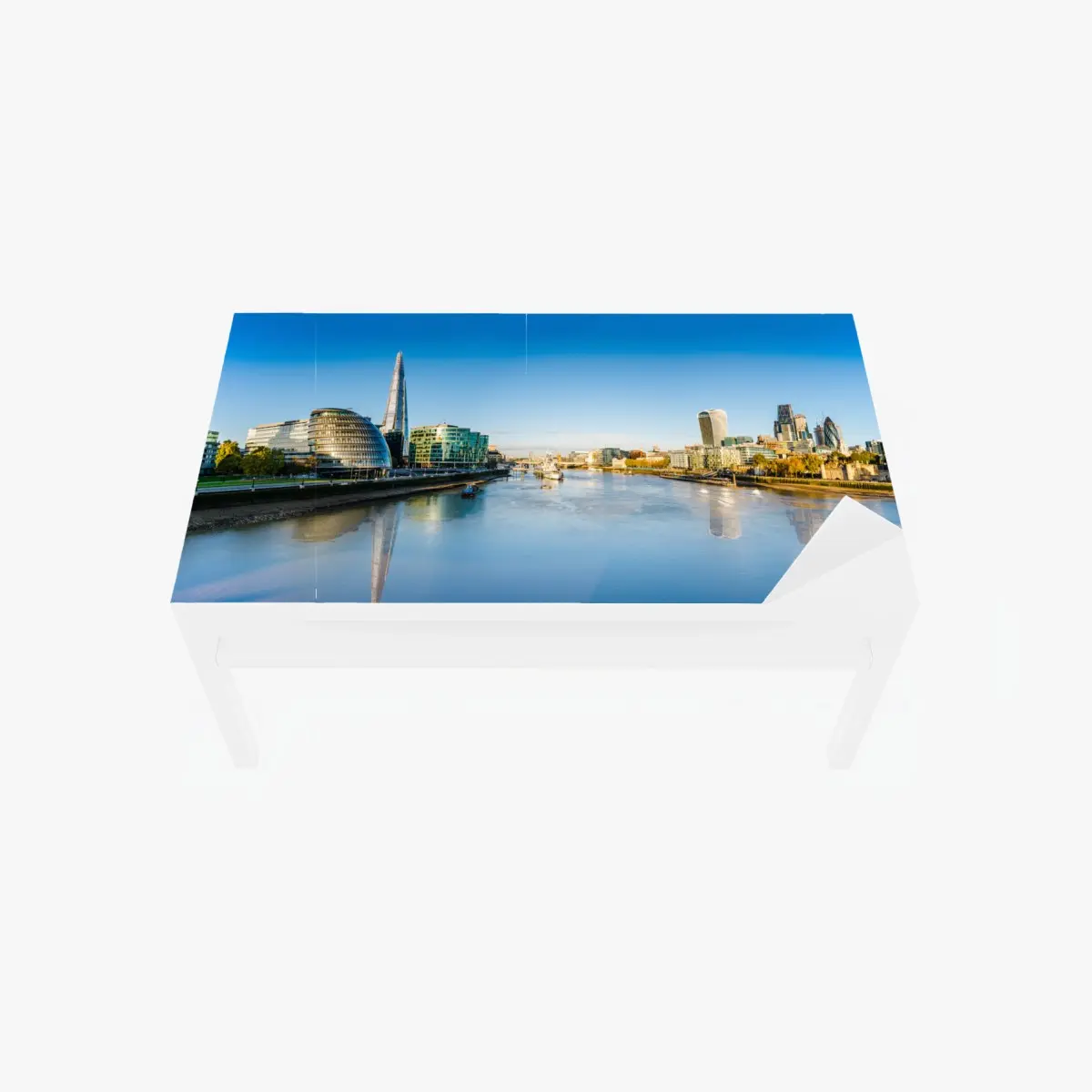 Tischaufkleber und Schreibtischaufkleber London panoramablick über dem fluss – Pixers®