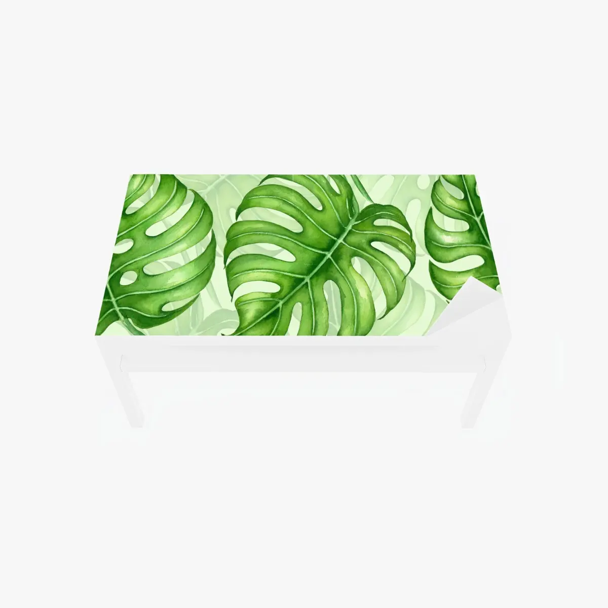 Tischaufkleber und Schreibtischaufkleber aquarell monstera blättermuster – Pixers®