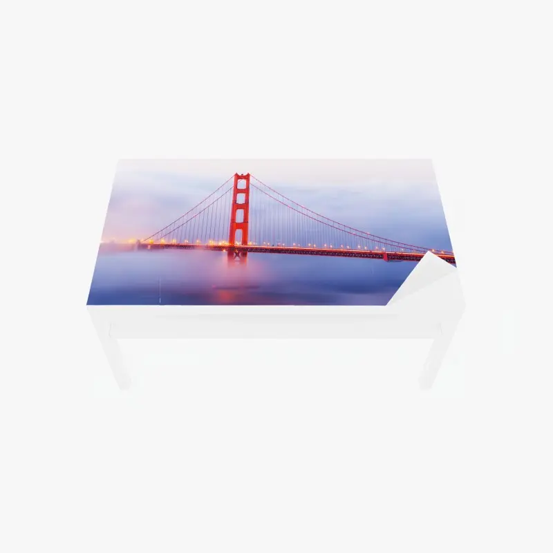 Tischaufkleber und Schreibtischaufkleber Golden Gate brücke im nebel