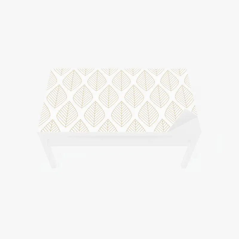 Tischaufkleber und Schreibtischaufkleber elegantes goldenes geometrisches blattmuster