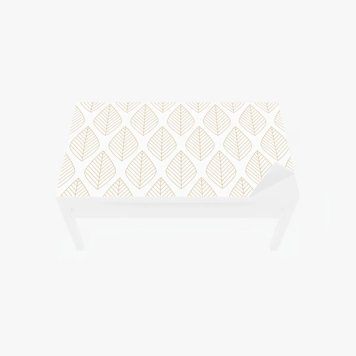 Tischaufkleber und Schreibtischaufkleber elegantes goldenes geometrisches blattmuster – Pixers®