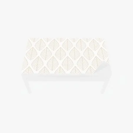 Tischaufkleber und Schreibtischaufkleber elegantes goldenes geometrisches blattmuster – Pixers®
