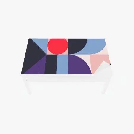 Tischaufkleber und Schreibtischaufkleber geometrische pastellkomposition – Pixers®