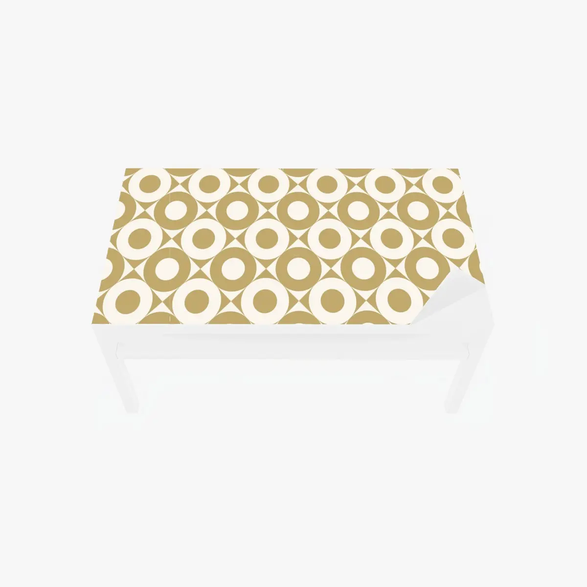 Tischaufkleber und Schreibtischaufkleber goldenes geometrisches kreismuster – Pixers®