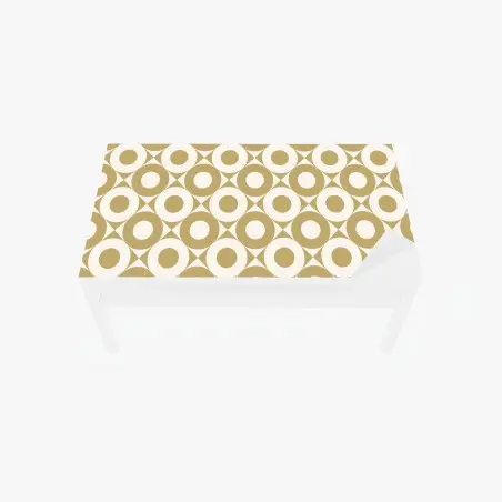 Tischaufkleber und Schreibtischaufkleber goldenes geometrisches kreismuster – Pixers®