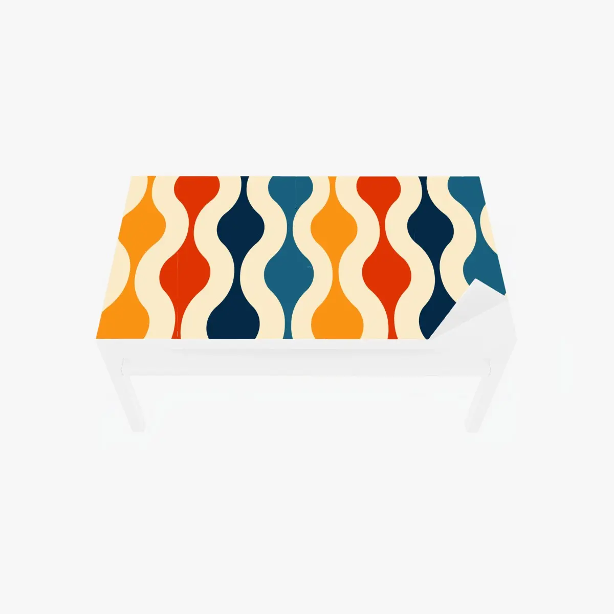 Tischaufkleber und Schreibtischaufkleber retro welliges mid-century muster – Pixers®