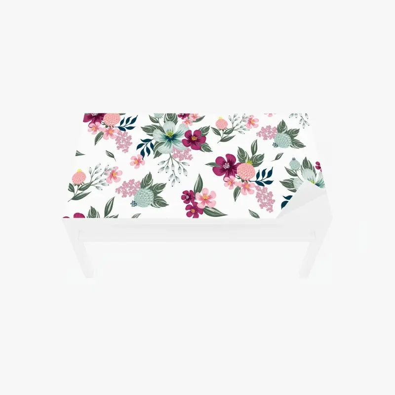 Tischaufkleber und Schreibtischaufkleber pastell blumenmuster