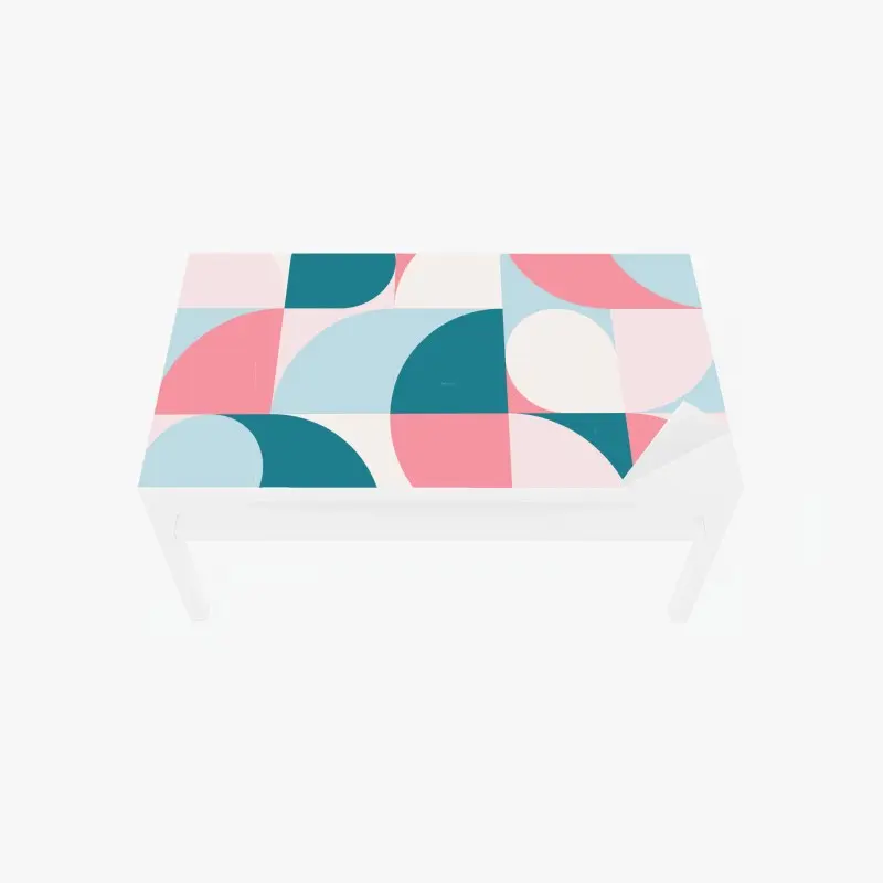 Tischaufkleber und Schreibtischaufkleber pastell geometrische mosaik