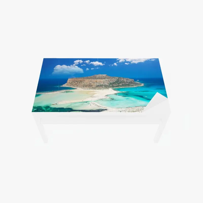 Tischaufkleber und Schreibtischaufkleber Balos strand und türkislagune