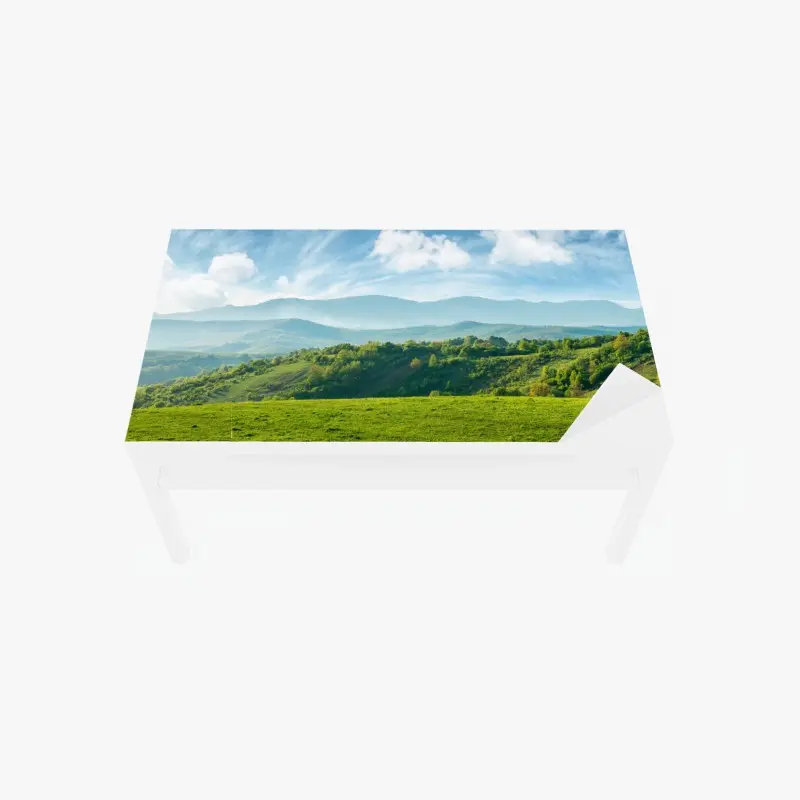 Tischaufkleber und Schreibtischaufkleber frühlingspanorama rumänische berge