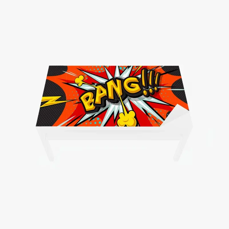 Tischaufkleber und Schreibtischaufkleber comic-explosion im pop-art-stil