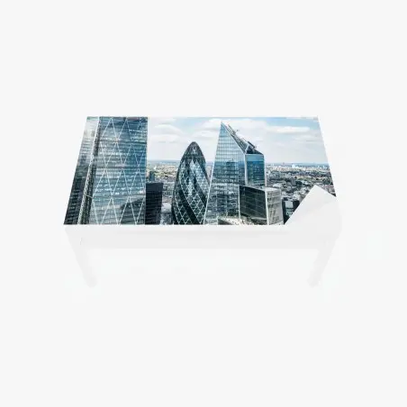 Tischaufkleber und Schreibtischaufkleber moderne London skyline mit gläsernen wolkenkratzern – Pixers®