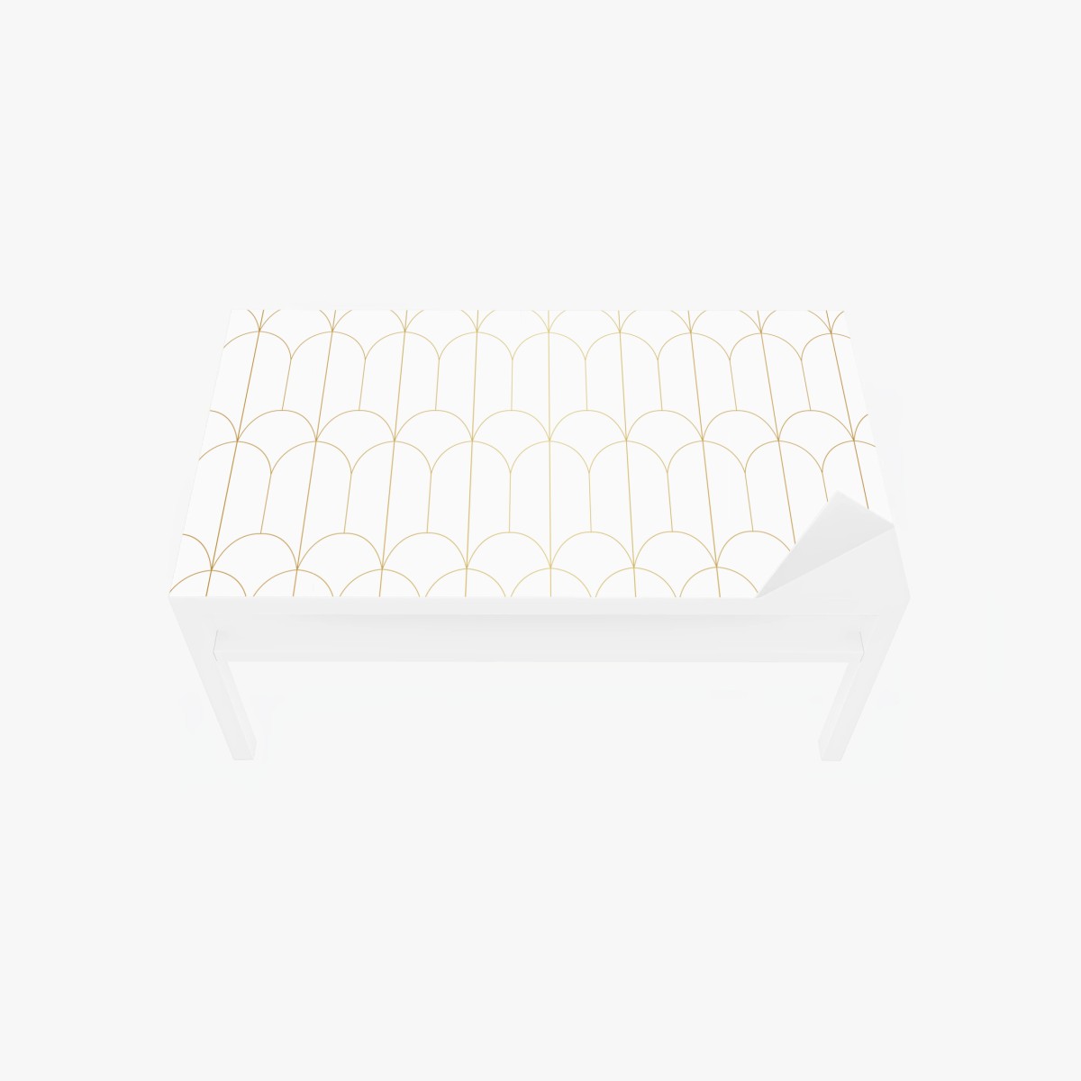 Tischaufkleber und Schreibtischaufkleber goldenes art deco bogenmuster – Pixers®