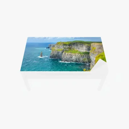 Tischaufkleber und Schreibtischaufkleber dramatische küstenklippen mit meerblick – Pixers®