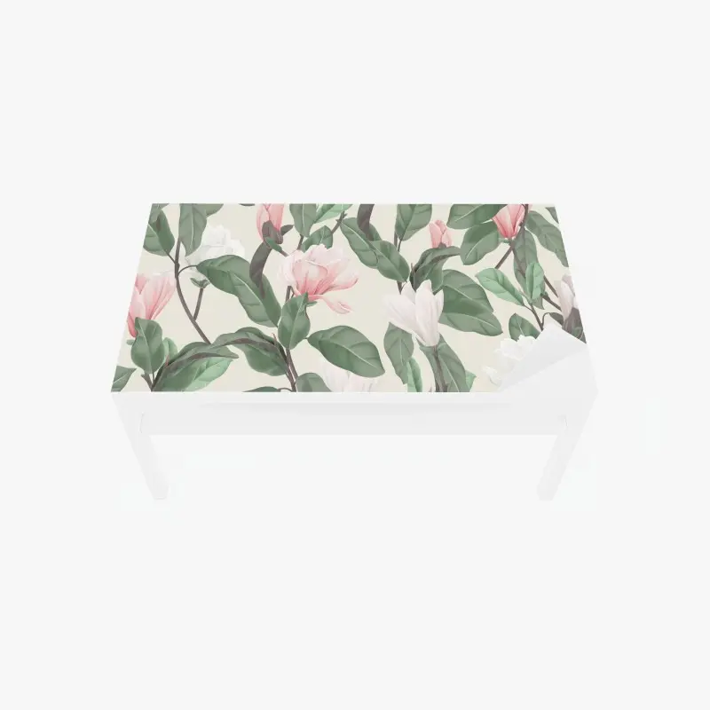 Tischaufkleber und Schreibtischaufkleber pastell magnolienmuster