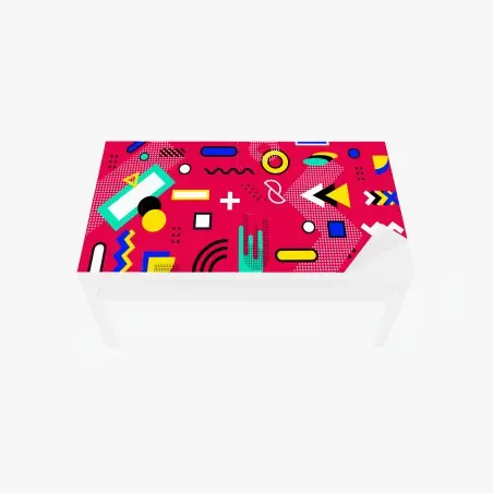 Tischaufkleber und Schreibtischaufkleber lebhaftes geometrisches pop-muster – Pixers®