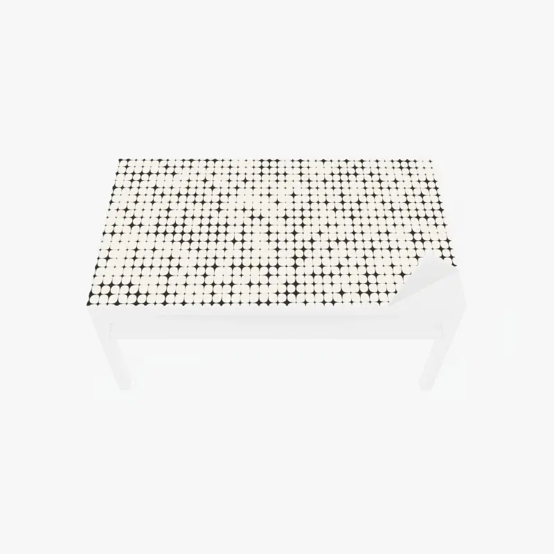 Tischaufkleber und Schreibtischaufkleber monochromes geometrisches punktmuster