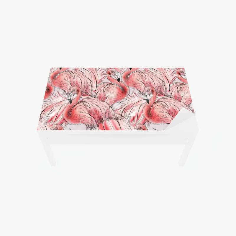 Tischaufkleber und Schreibtischaufkleber aquarell flamingo nahtloses muster