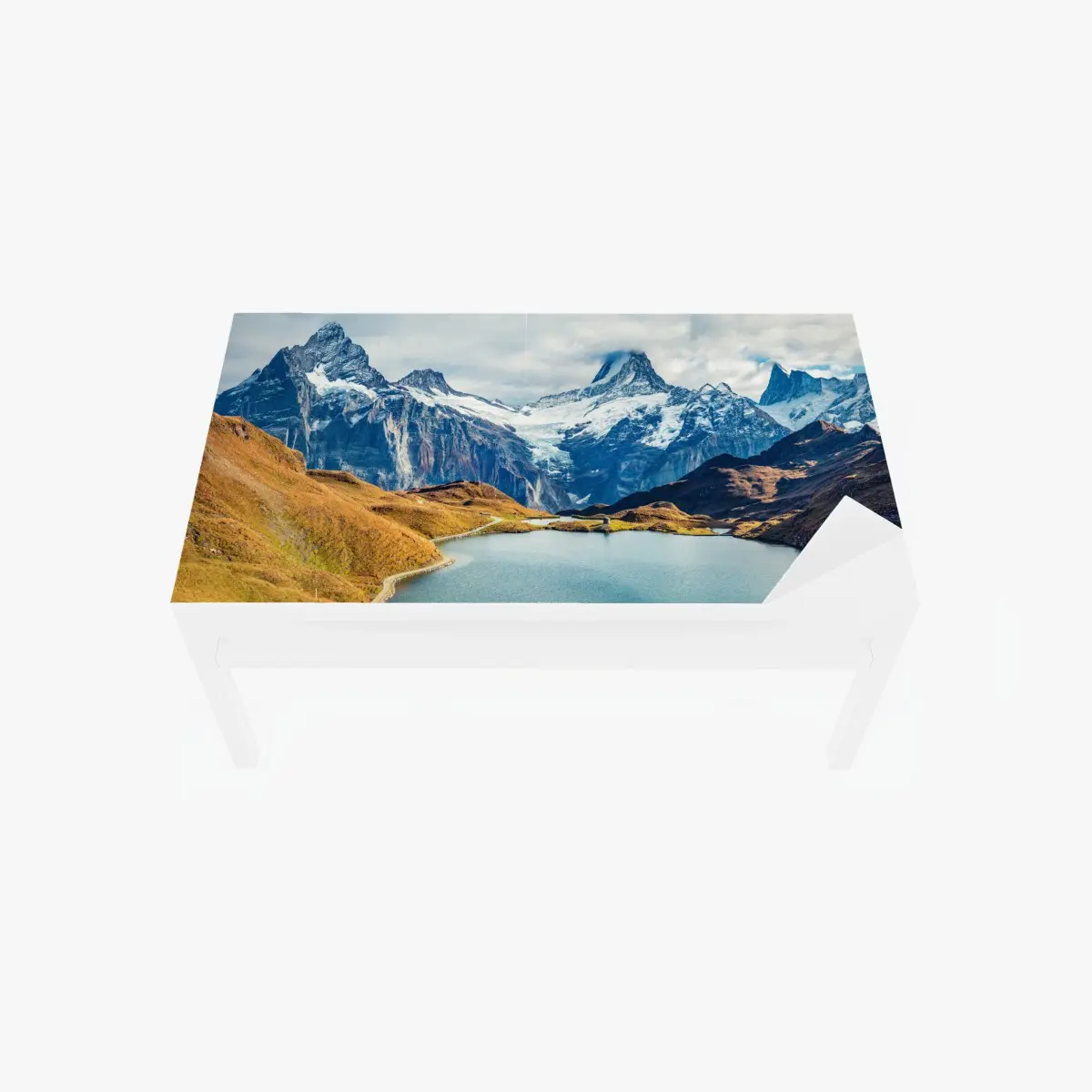 Tischaufkleber und Schreibtischaufkleber morgendliche aussicht am Bachalpsee, Schweizer Alpen – Pixers®