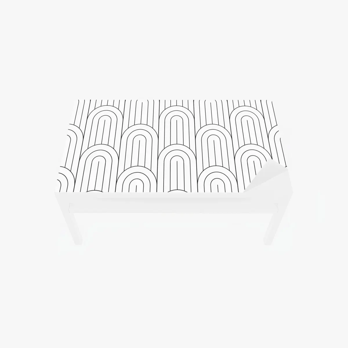 Tischaufkleber und Schreibtischaufkleber monochromes bogenmuster – Pixers®