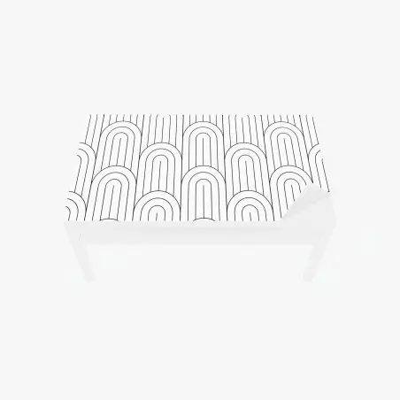 Tischaufkleber und Schreibtischaufkleber monochromes bogenmuster – Pixers®