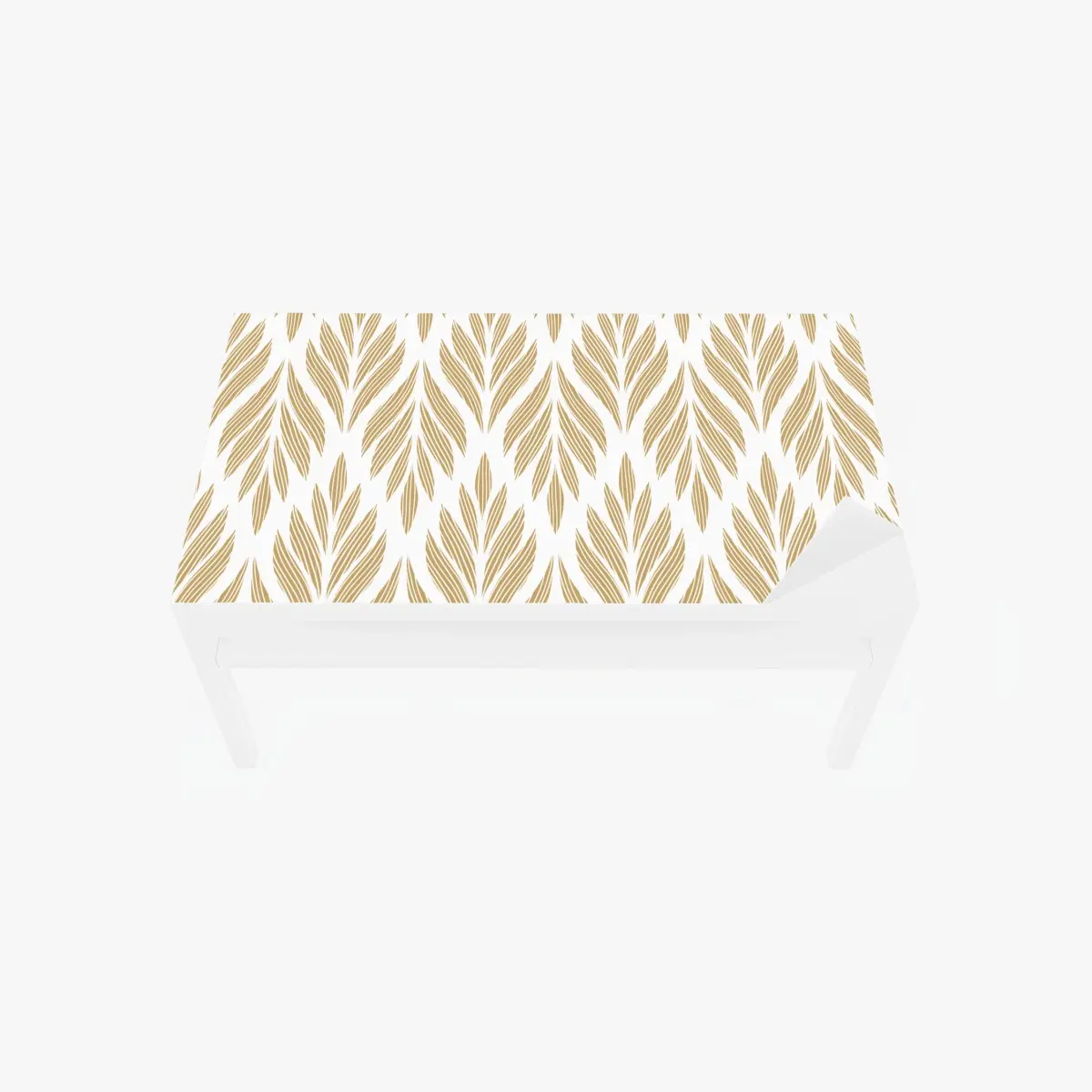 Tischaufkleber und Schreibtischaufkleber goldenes blattmuster nahtloses design – Pixers®